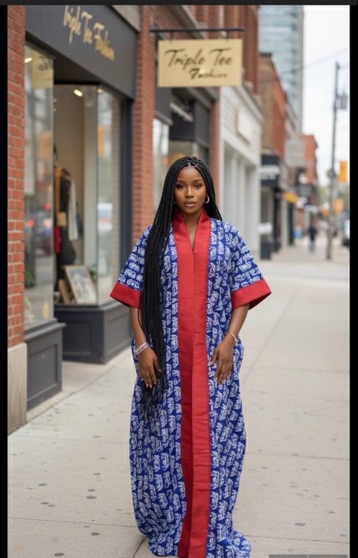 Ankara Kaftan Dress | African Print Cotton Bubu