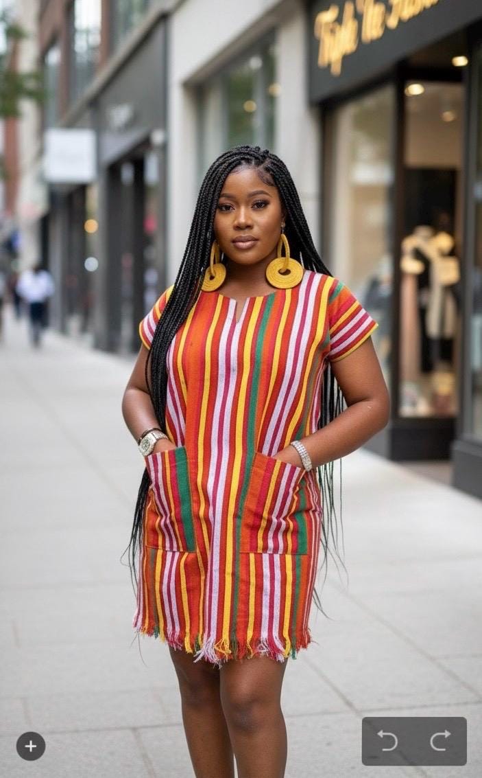 African Aso oke dress| Short danshiki | Kaftan| African wear | Nigerian made | Party dress