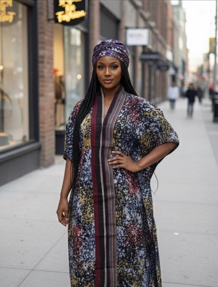 African Adire Batik Boubou dress |Inner belt bubu Kaftan| Handmade African print dress | Nigerian made | Tie and Dye | Rich aunty| Ankara