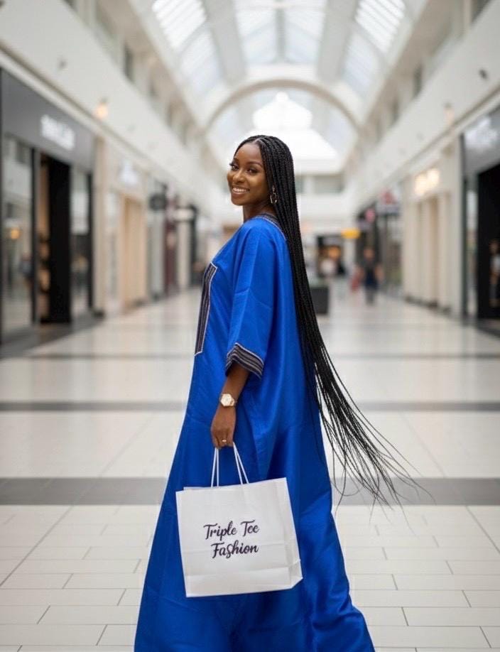 Mikado Boubou Kaftan with Aso Oke Detail | Nigerian Party Dress