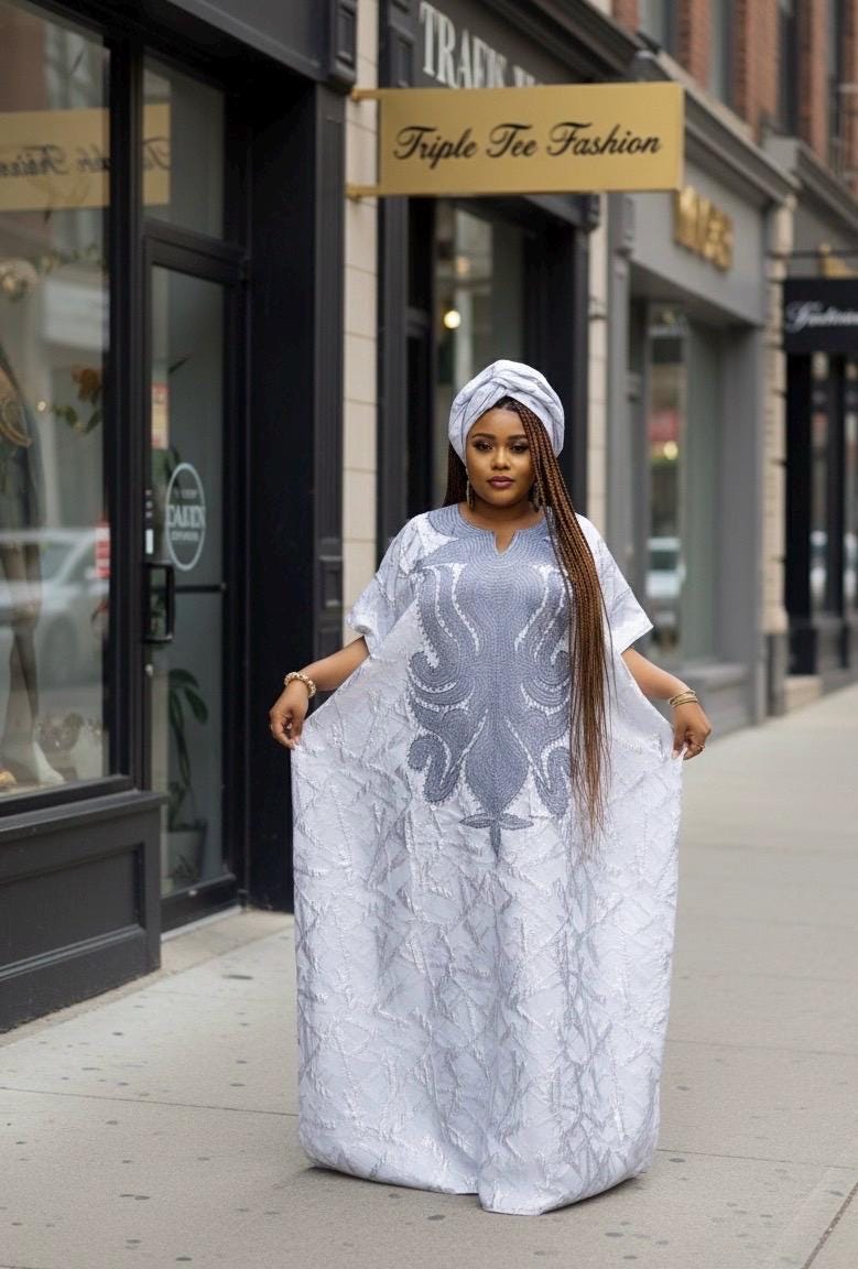 High Quality European Damask Brocade Agbada dress| danshiki| Nigerian made | African Fashion| Boubou| Rich aunty| Agbada for women| Tinko