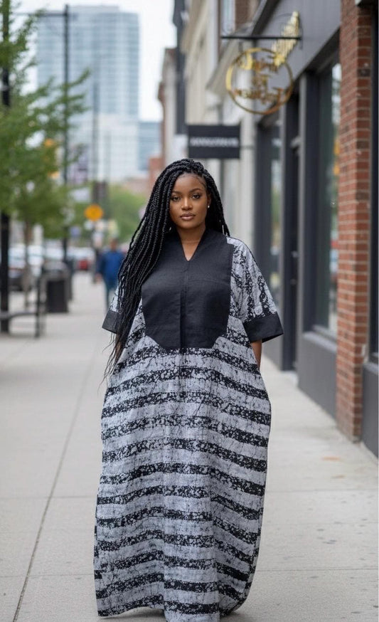 African Soft Adire Batik dress| danshiki | Kaftan| Handmade African print dress | Nigerian made | Tie and Dye | Boubou| Rich aunty| Ankara