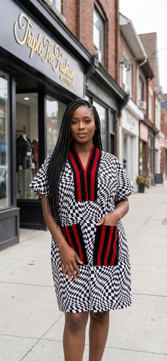 African Print Maxi Dress – Ankara Cotton Kaftan, One Size Fit