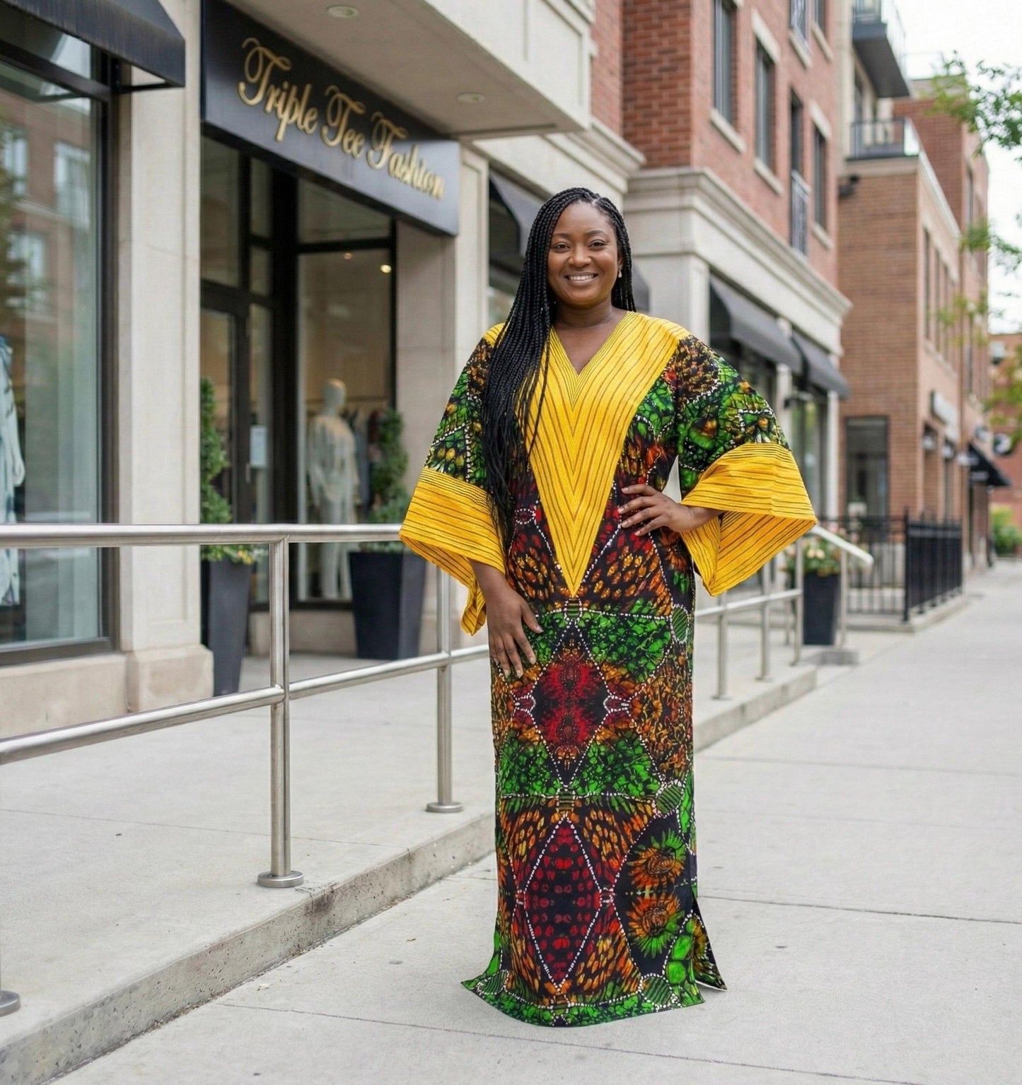 African Ankara Brocade dress| danshiki | Kaftan| Handmade African print dress | Nigerian made | Tie and Dye | Boubou| Rich aunty| Ankara