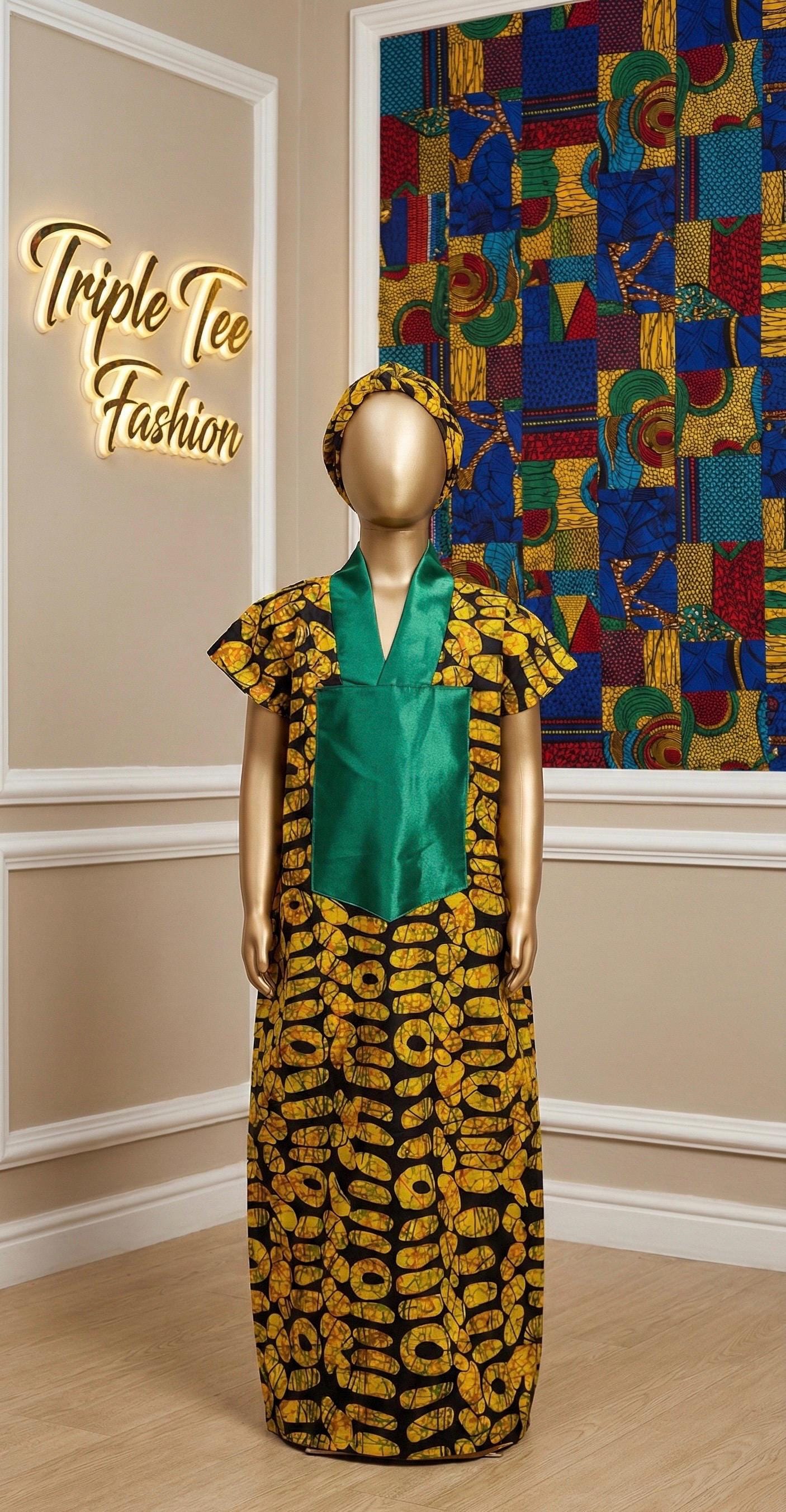 Ankara Boubou Dress for Kids | Vibrant African Baby Girl Outfit