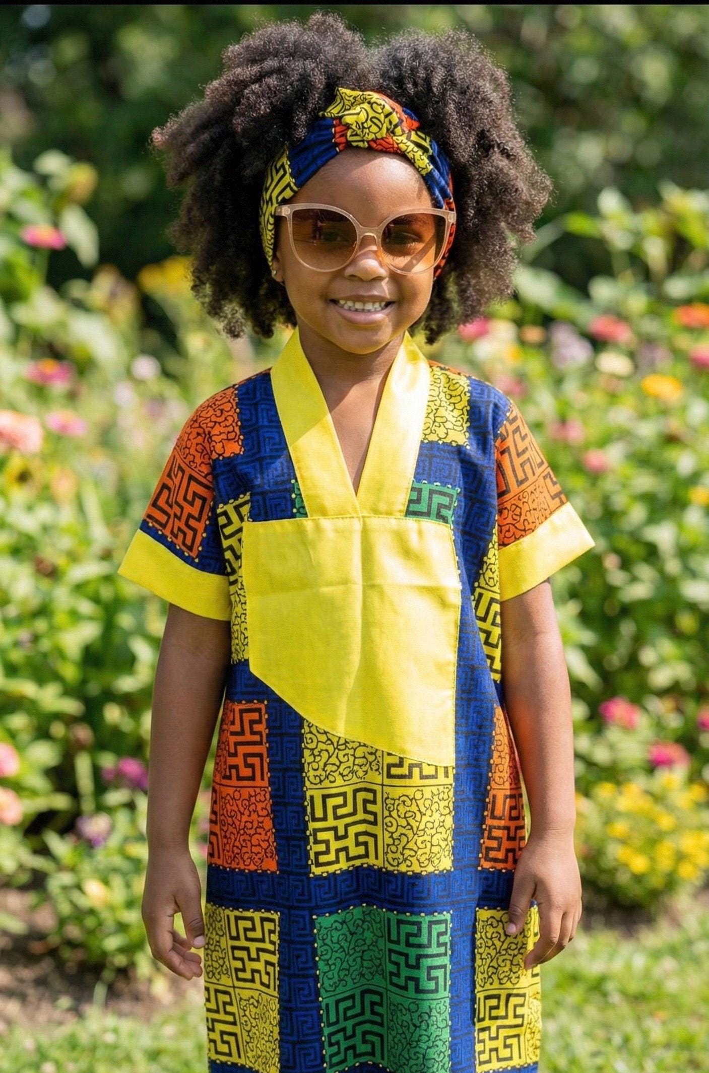 Ankara Baby Girl Boubou Dress | Vibrant African Print