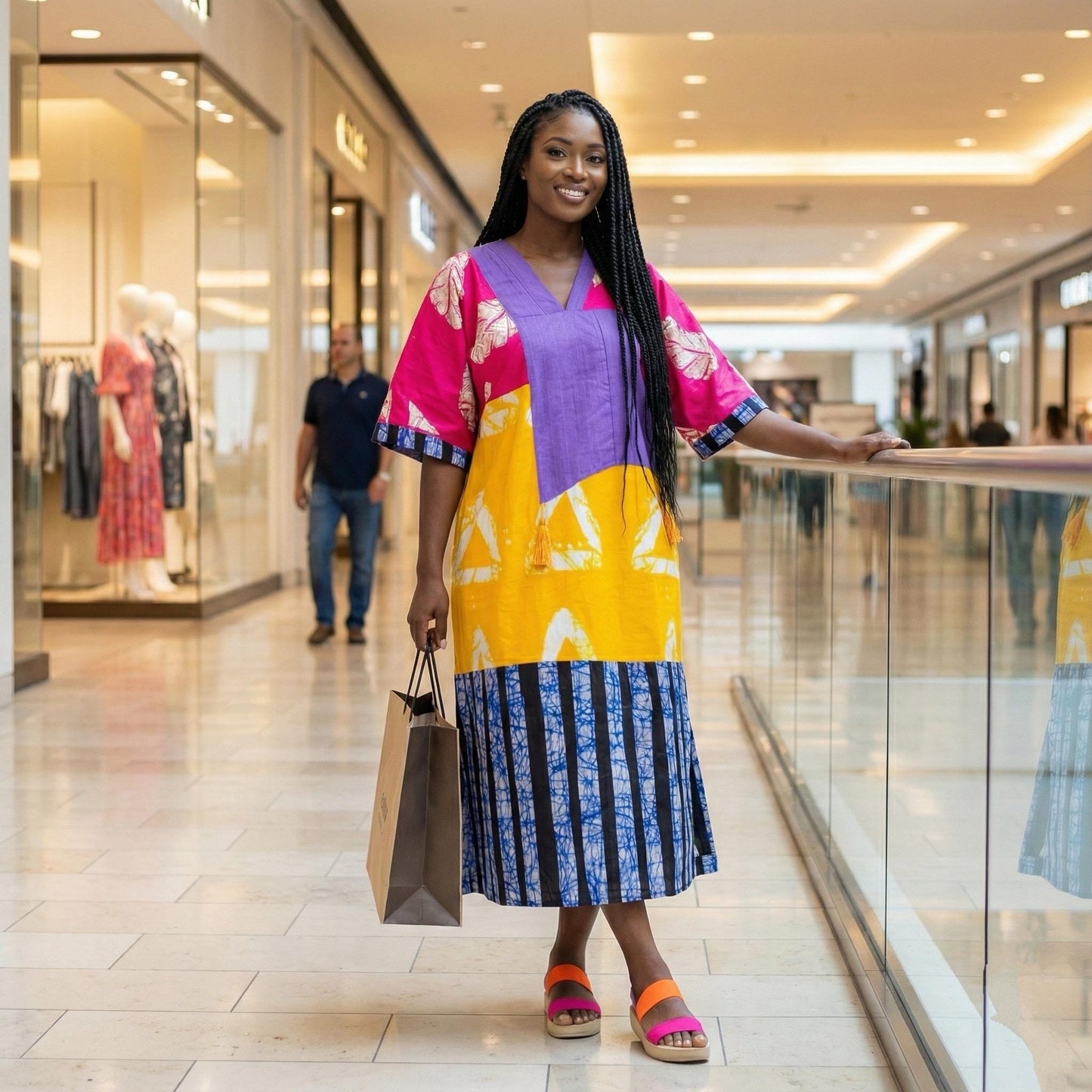 African Ankara Boubou dress| Kaftan| Handmade African print dress | Nigerian made | Tie and Dye | Boubou| Rich aunty| Bubu