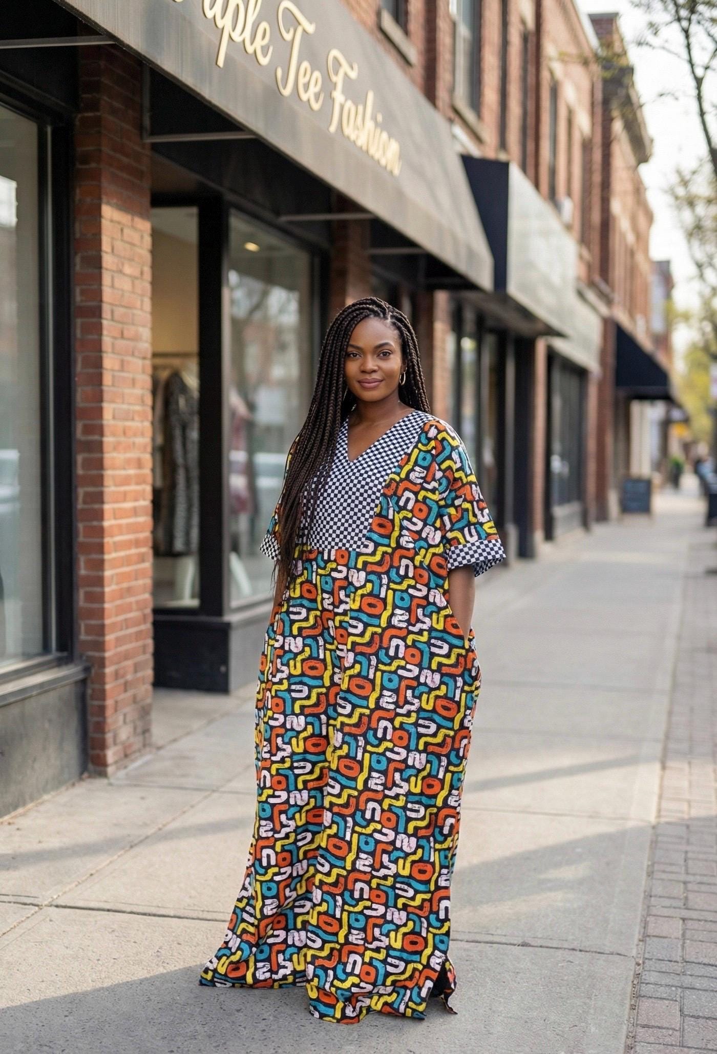 African Ankara Boubou Dress | Nigerian Kaftan