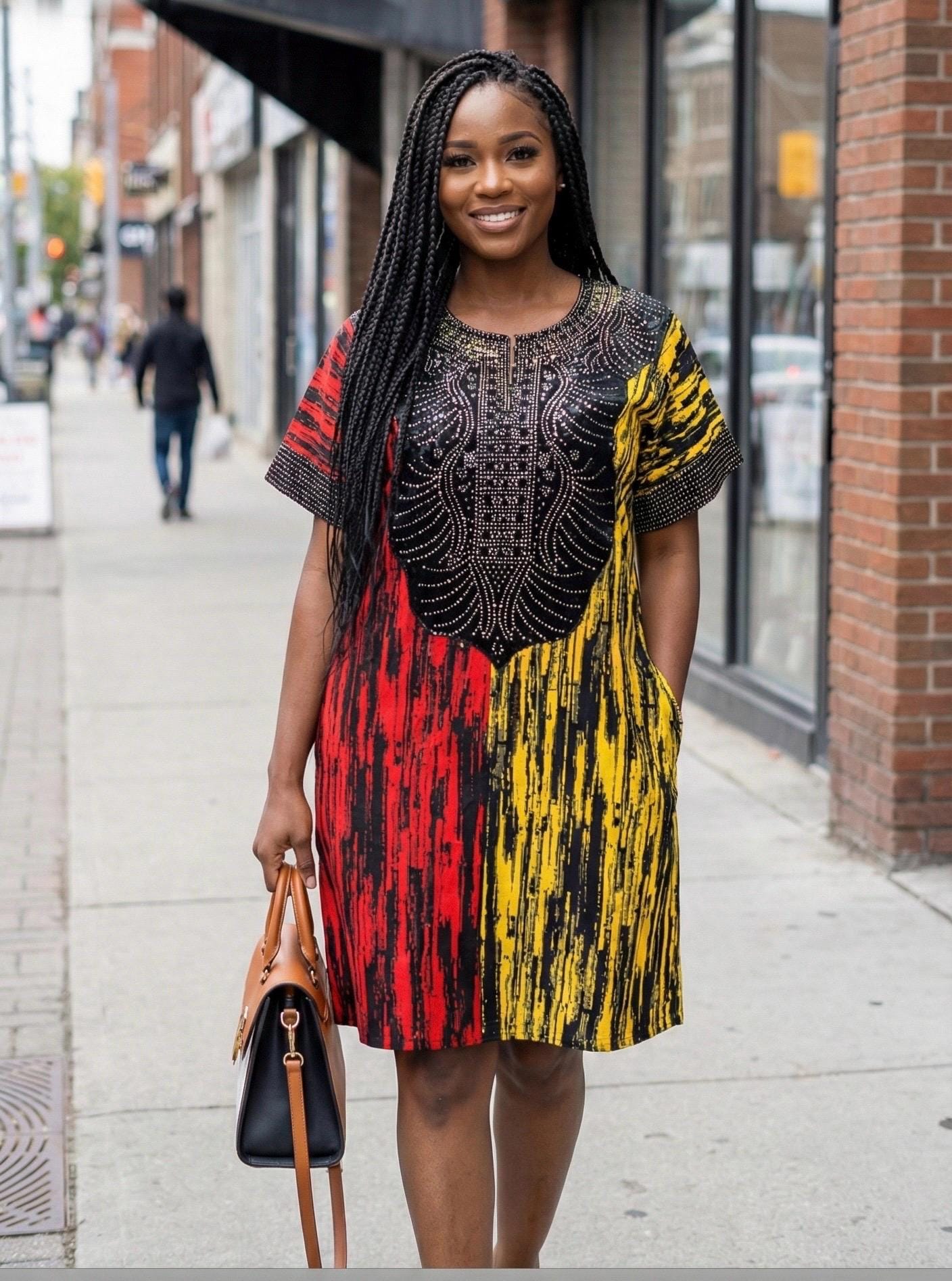 African Print Dress - Ankara Short - Summer Dress