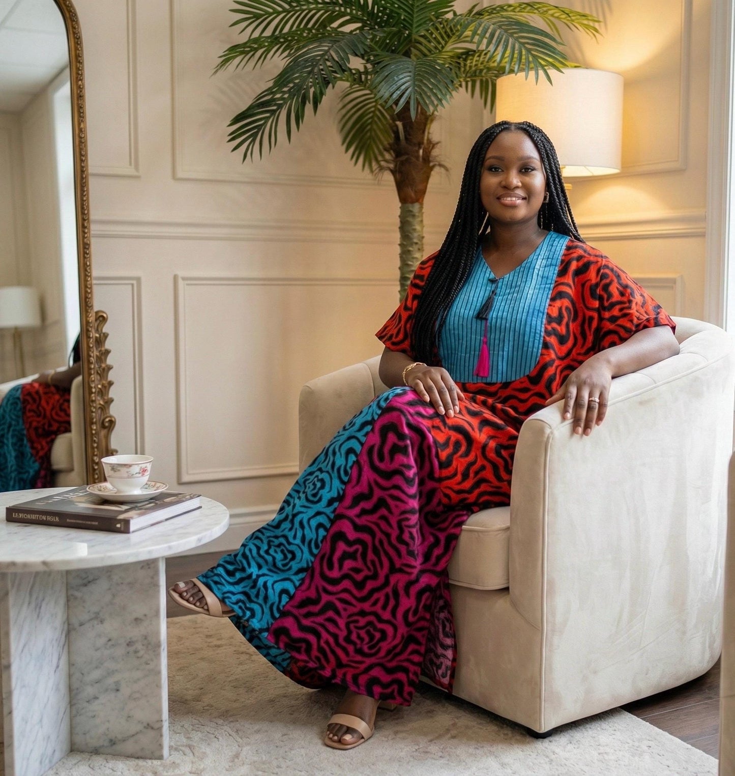 Ankara Kaftan Dress | Nigerian Cotton Bubu, Plus Size