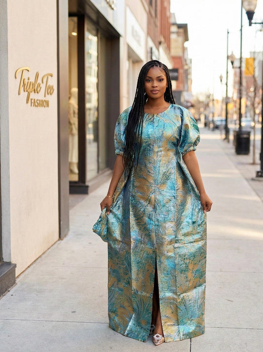African brocade boubou dress| Rich aunty| danshiki | Kaftan| Jalabiya| Nigerian dress bubu| Party dress| European brocade boubou| Modesty