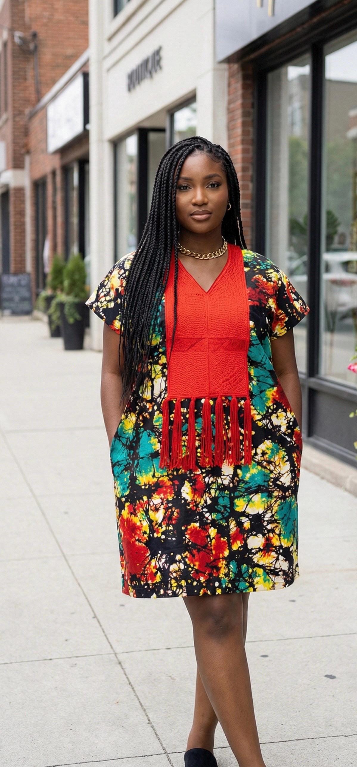 African Print Ankara Dress | Short Kaftan, Nigerian Wear