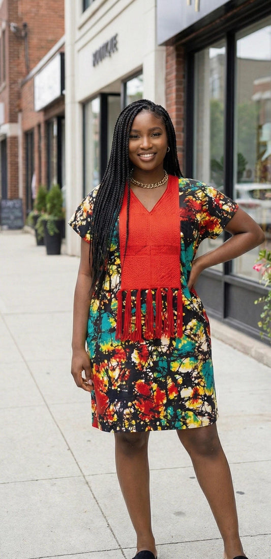 African Print Ankara Dress | Short Kaftan, Nigerian Wear