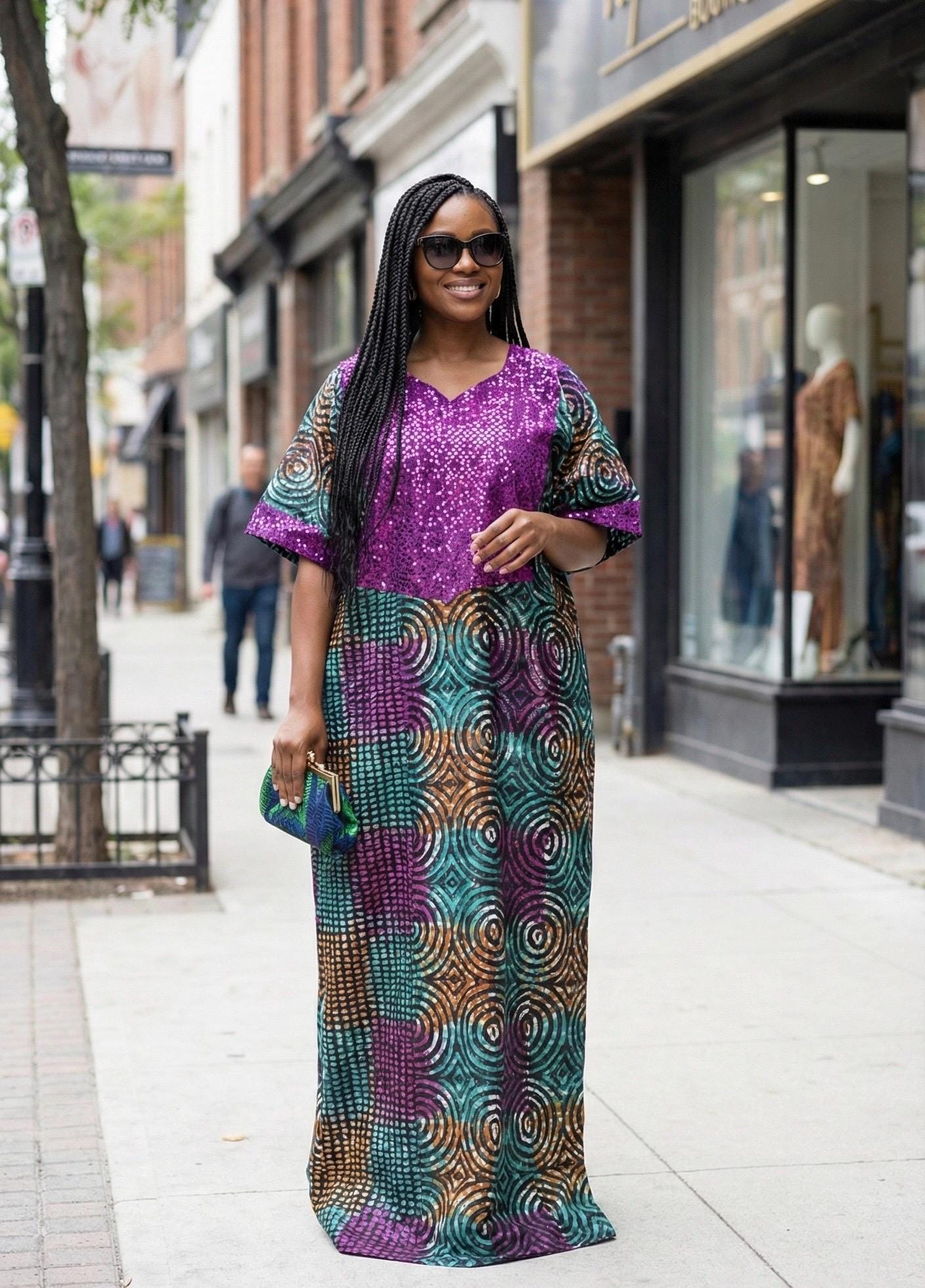 African dress| long danshiki | Kaftan| Jalabiya| Adire | Ankara| Nigerian made dress| Party dress| One size fits all| plus size bubu