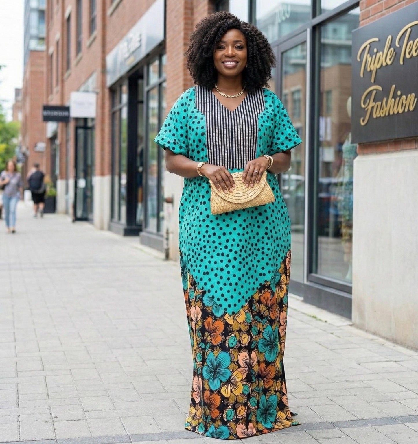 Handmade Ankara Boubou Dress | African Print Kaftan