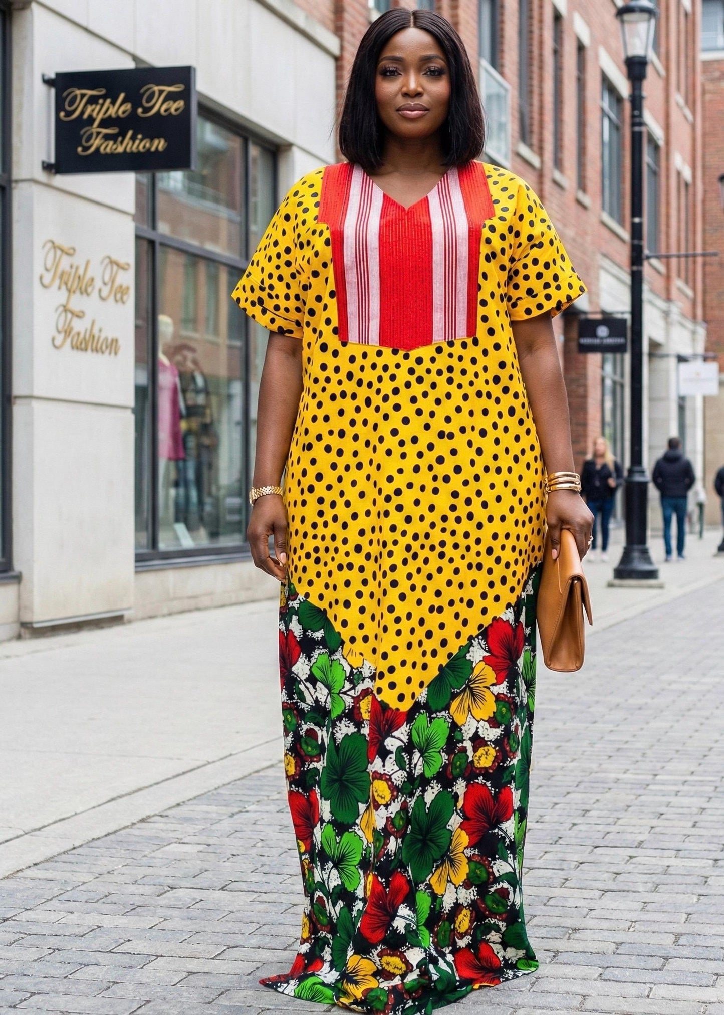 Handmade Ankara Boubou Dress | African Print Kaftan