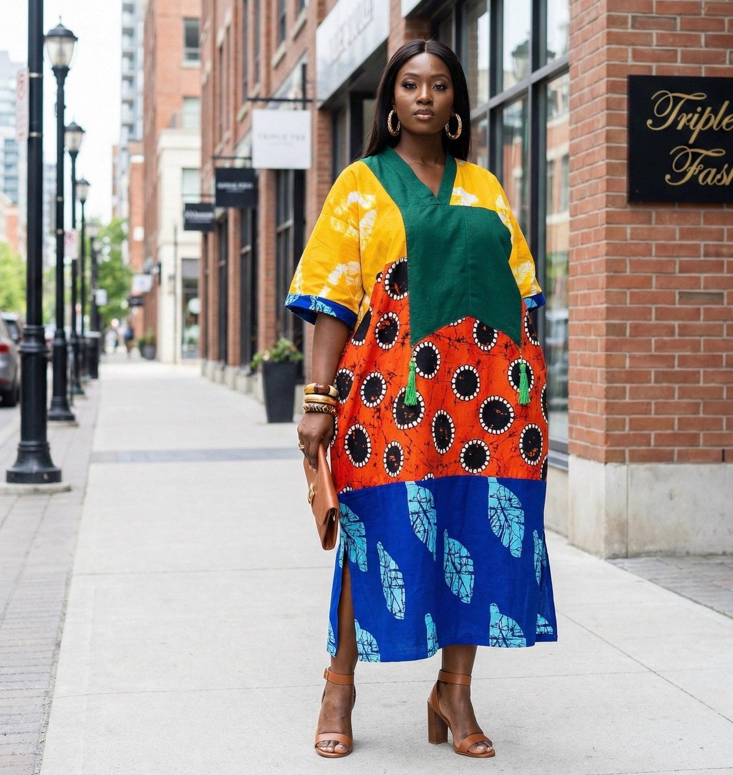 African Ankara Boubou dress| Kaftan| Handmade African print dress | Nigerian made | Tie and Dye | Boubou| Rich aunty| Bubu