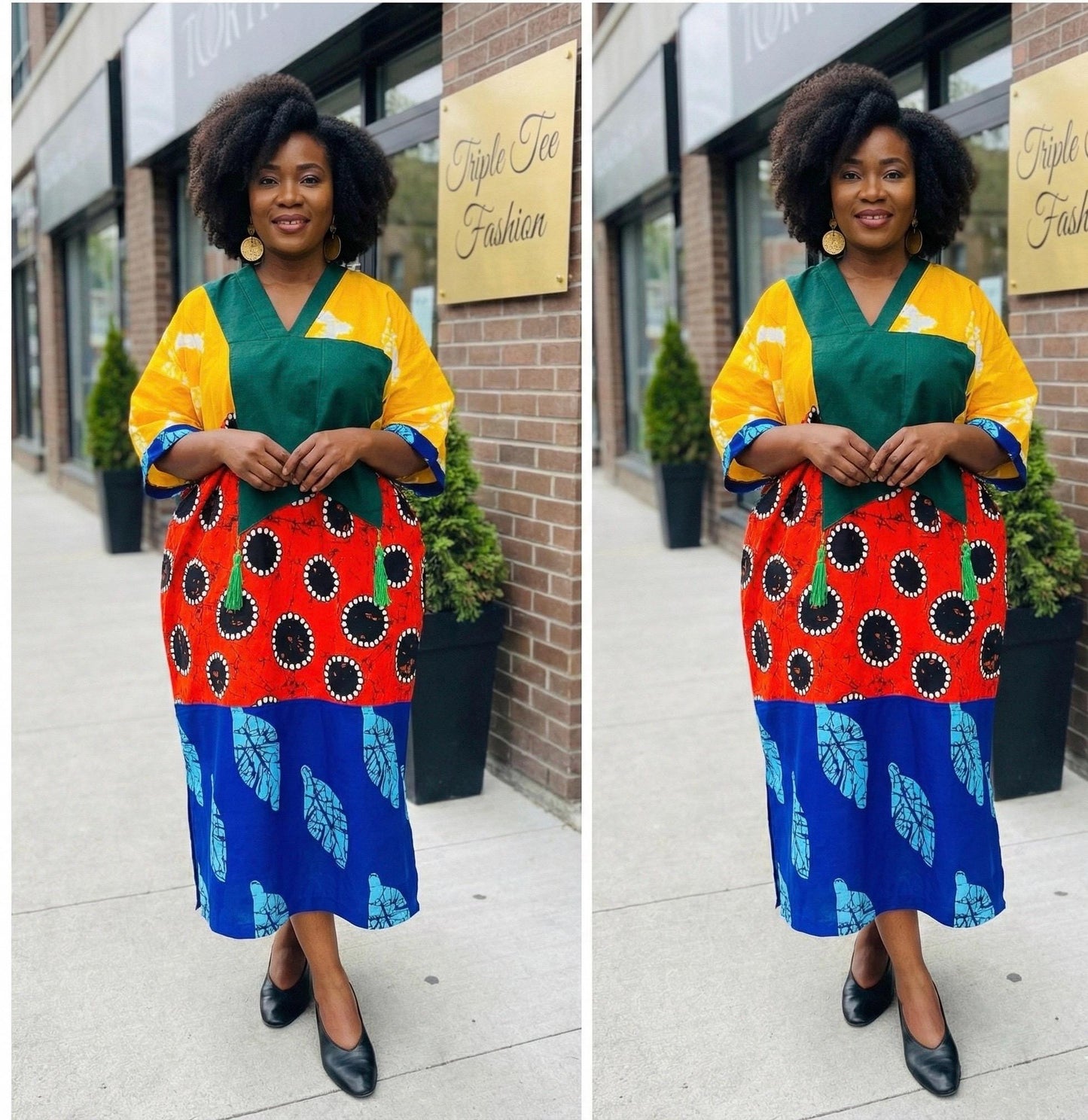 African Ankara Boubou dress| Kaftan| Handmade African print dress | Nigerian made | Tie and Dye | Boubou| Rich aunty| Bubu