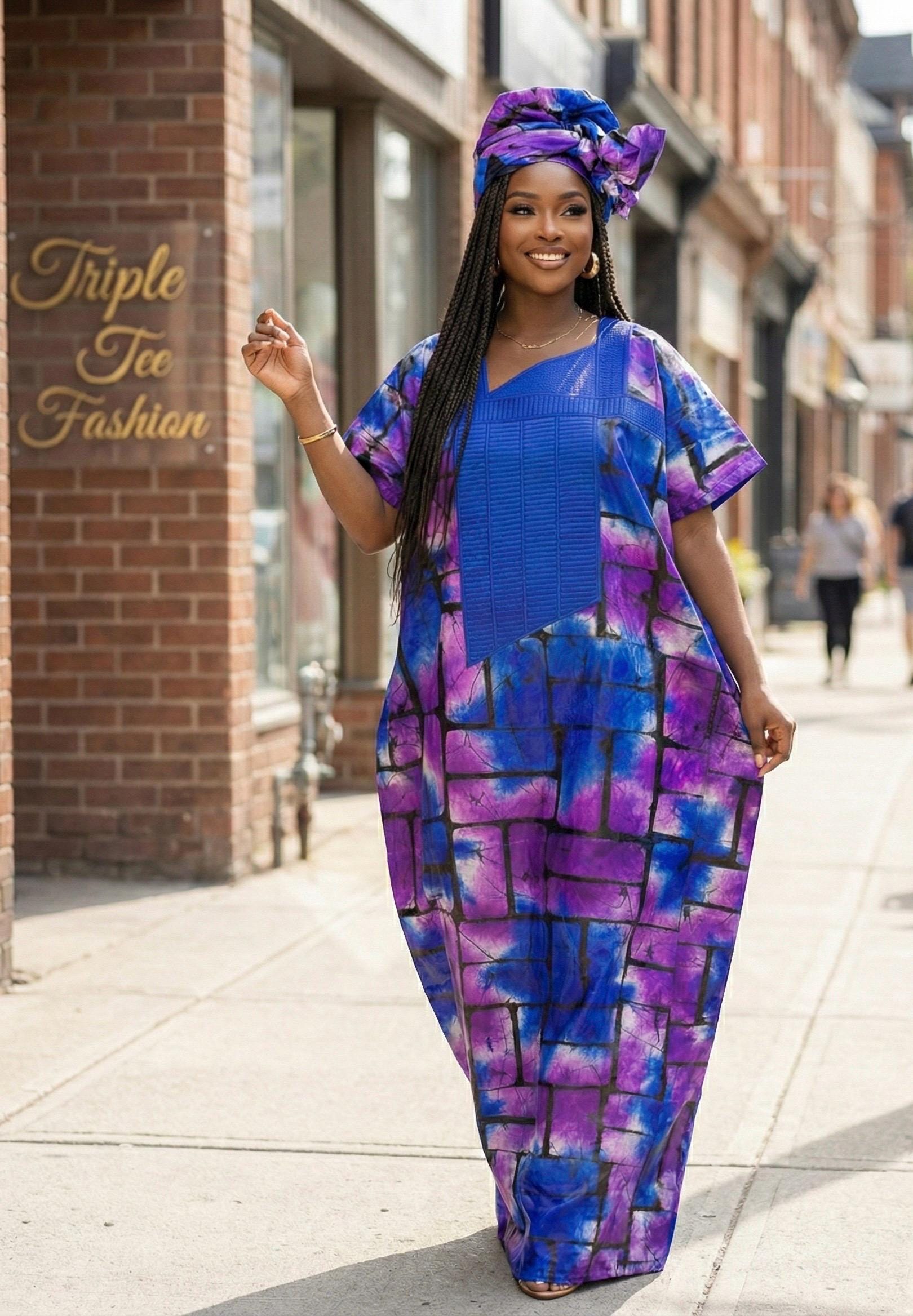 African Ankara dress| danshiki | Kaftan| Jalabiya| Rich aunty | Nigerian dress| Party dress| One size fits all| Adire boubou| Rich Aunty