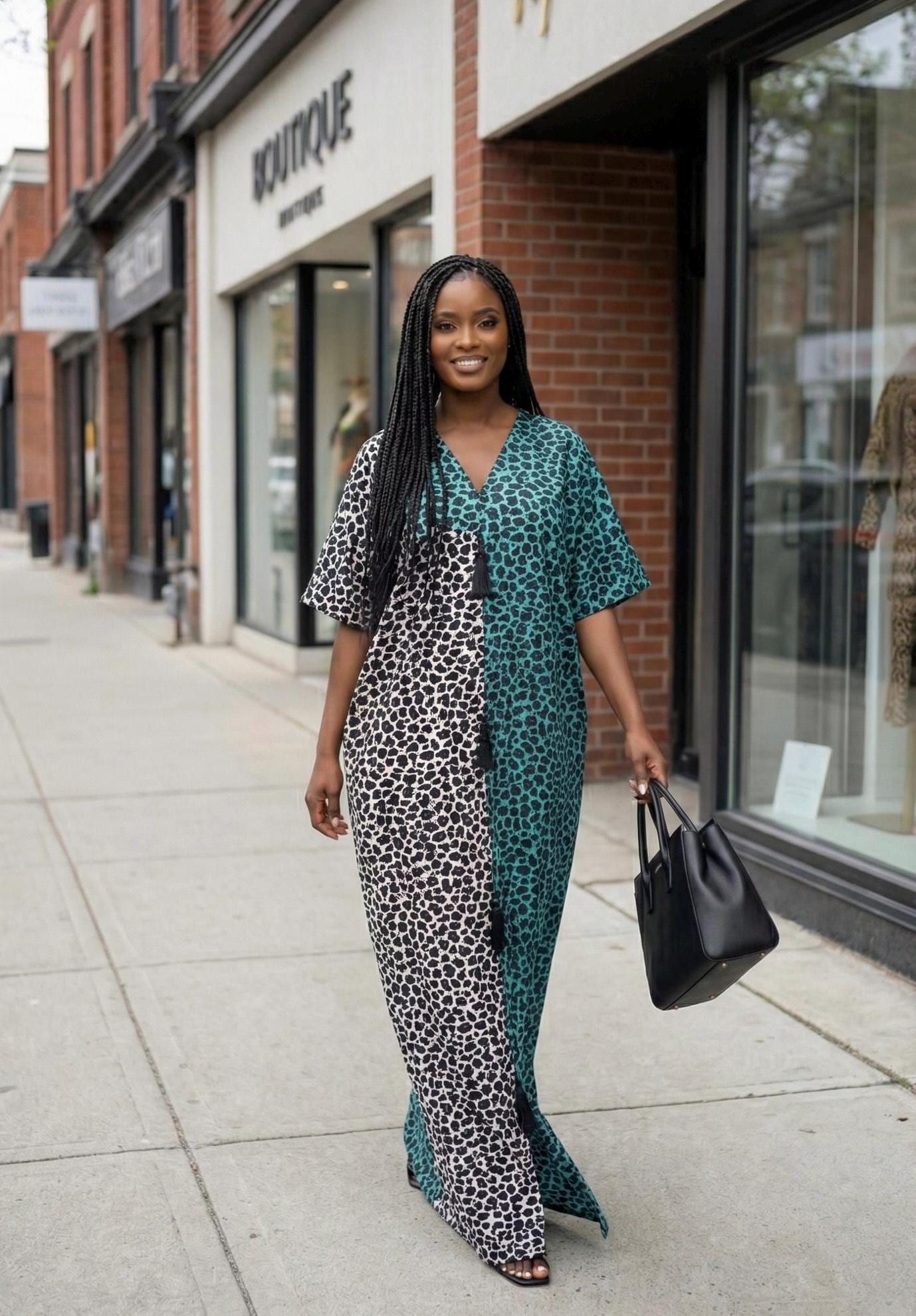 Handmade African Print Kaftan Dress | Ankara Cotton Boubou
