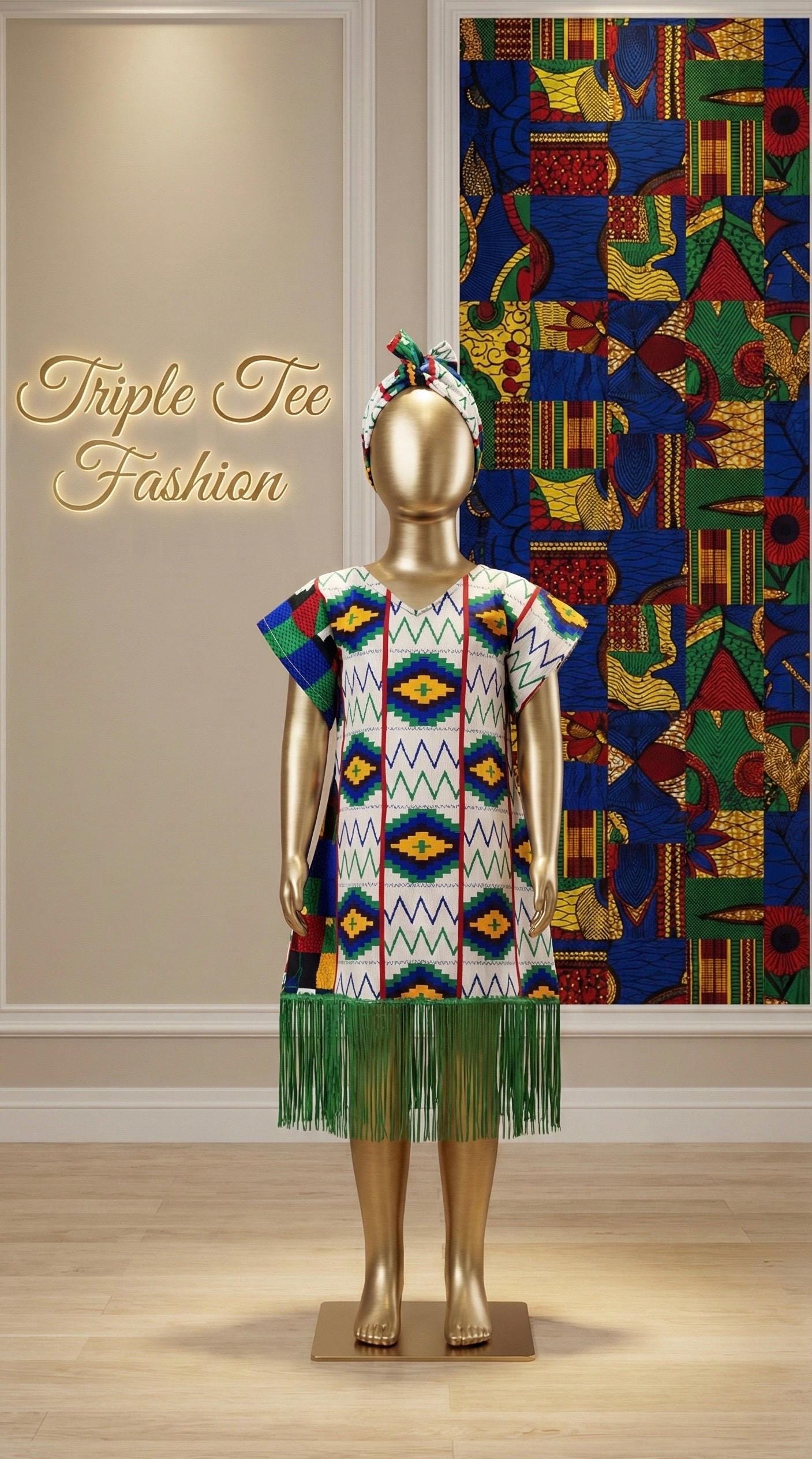 Ankara Baby Girl Boubou | Vibrant African Kids Dress