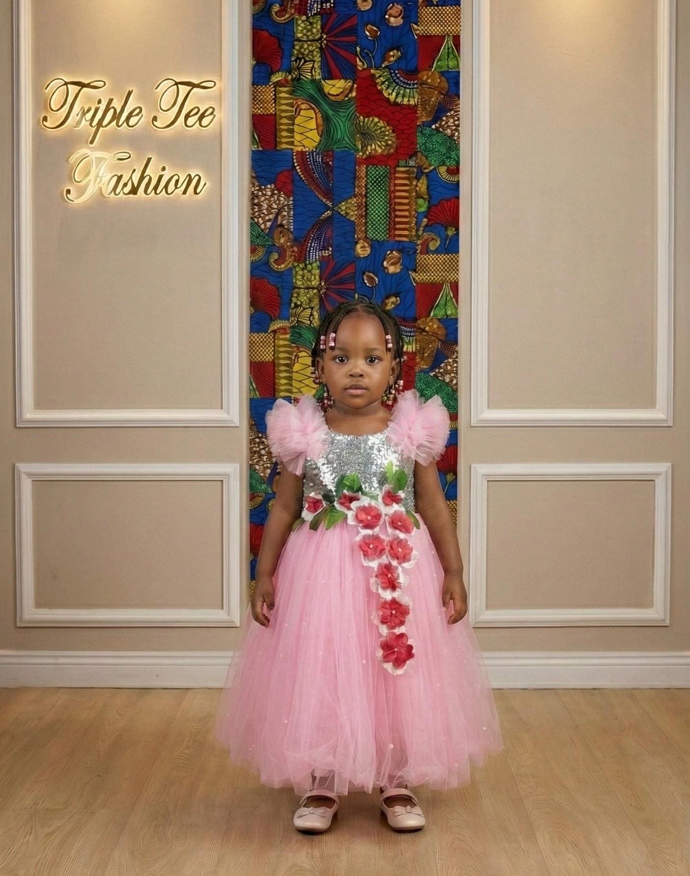 Pink Tulle Flower Girl Dress | Baby Birthday Ballgown (1T, 2T)