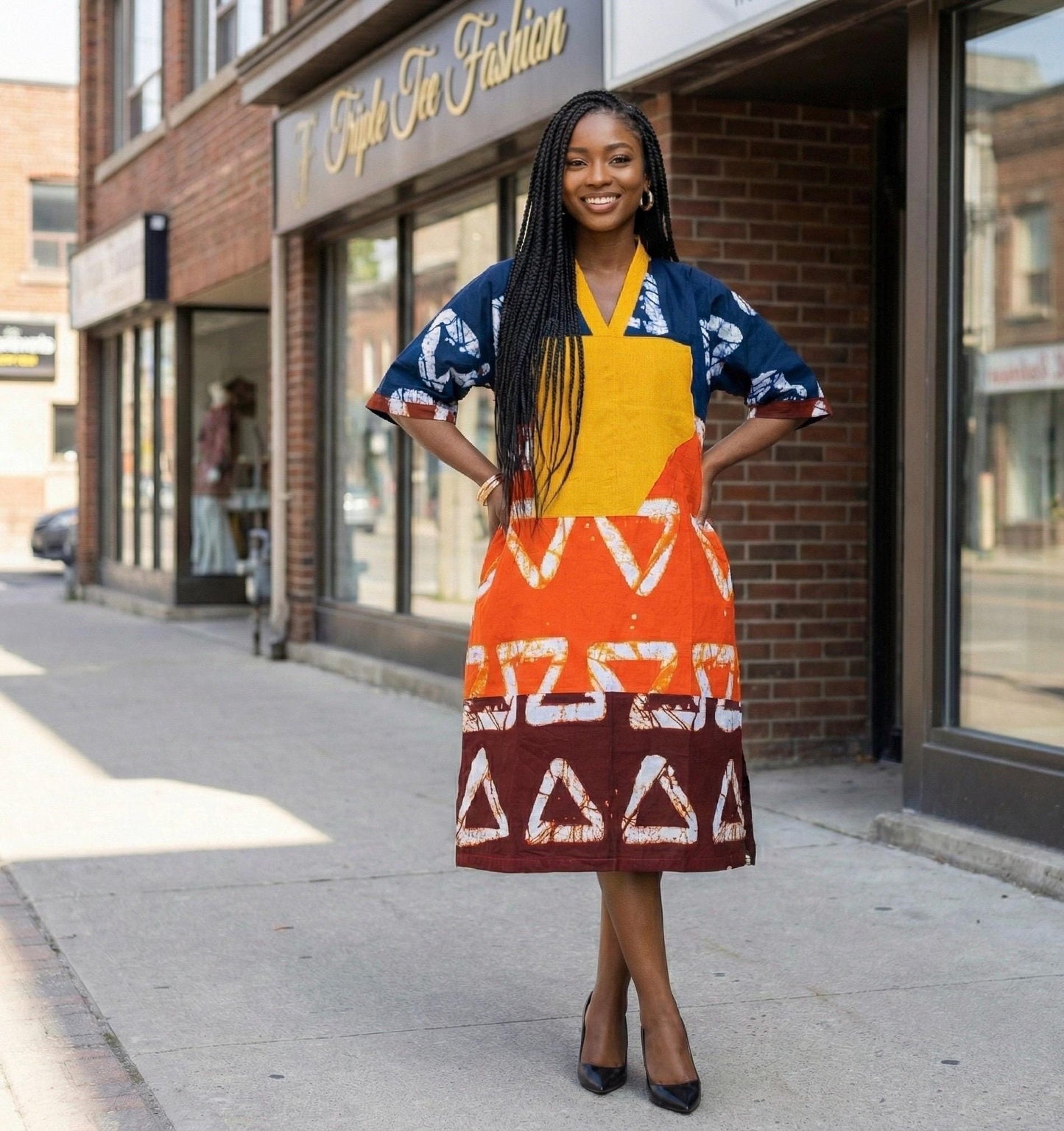 African Ankara Boubou dress| Kaftan| Handmade African print dress | Nigerian made | Tie and Dye | Boubou| Rich aunty| Bubu