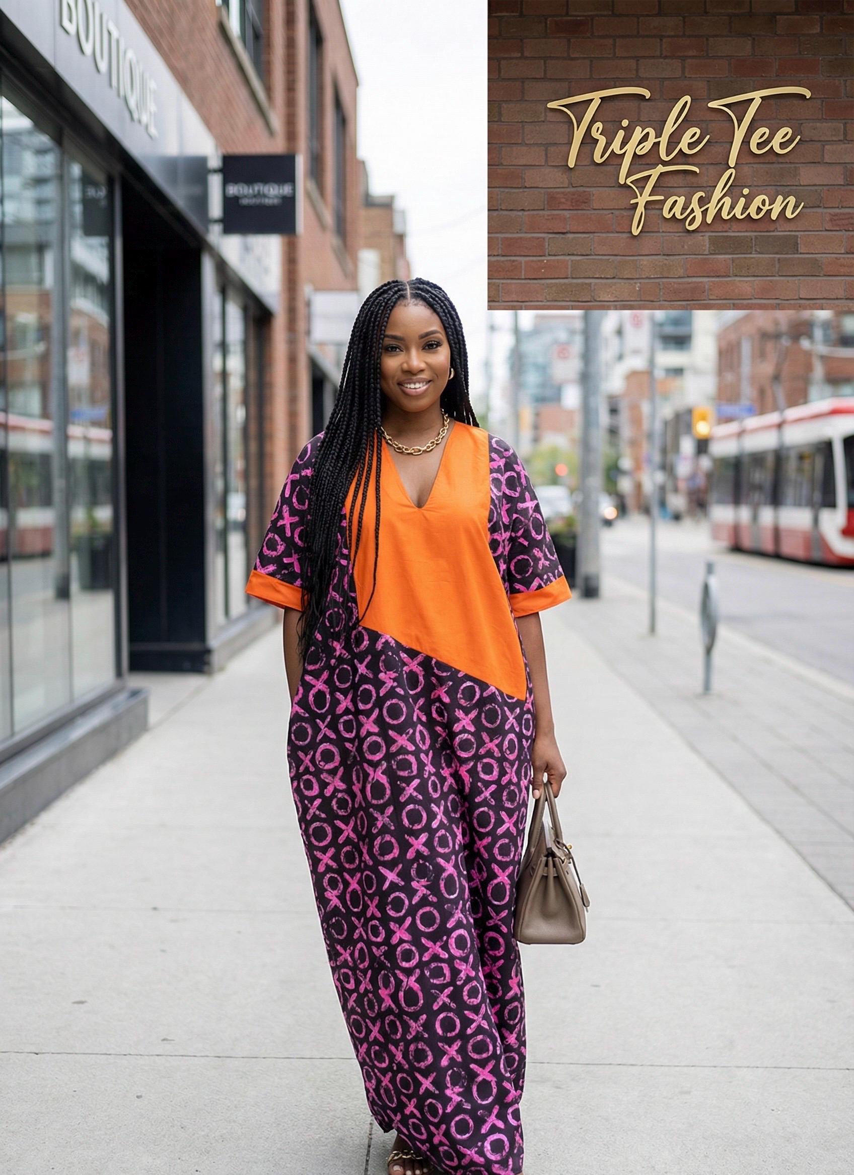 African Print Boubou Dress | Ankara Kaftan, Cotton Maxi