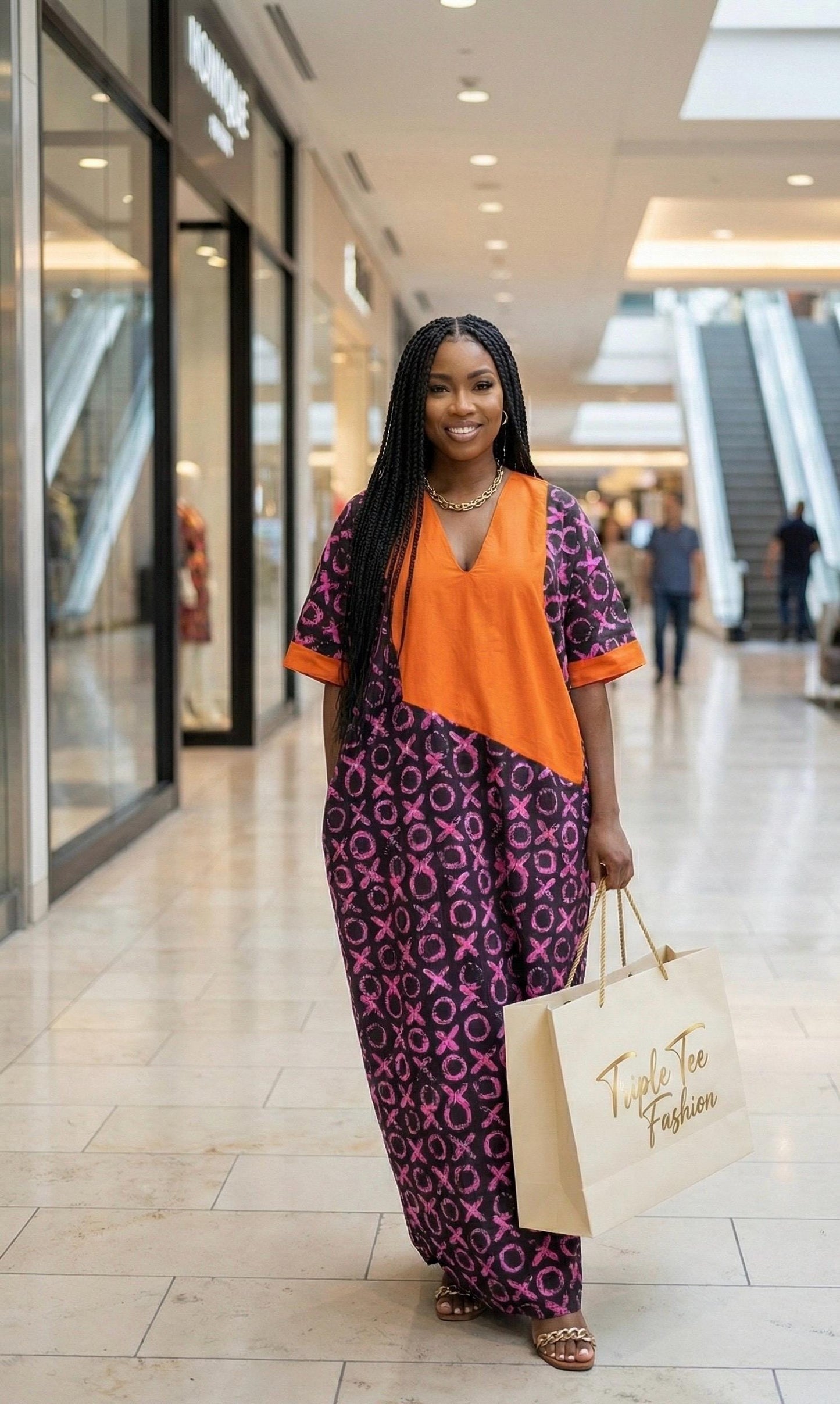 African Print Boubou Dress | Ankara Kaftan, Cotton Maxi