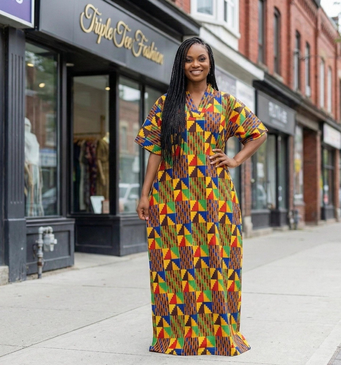African Ankara Boubou Dress | Nigerian Kaftan