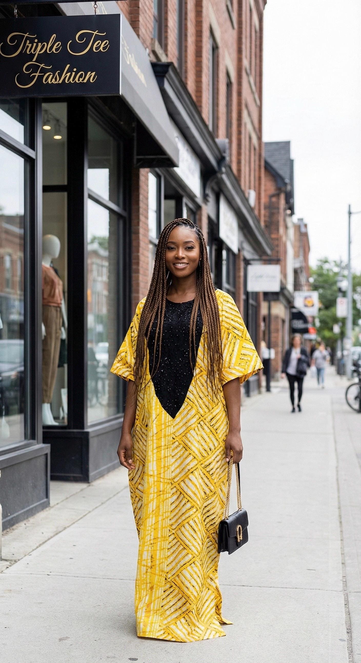 African Print Kampala Boubou Kaftan | Sequin Dress