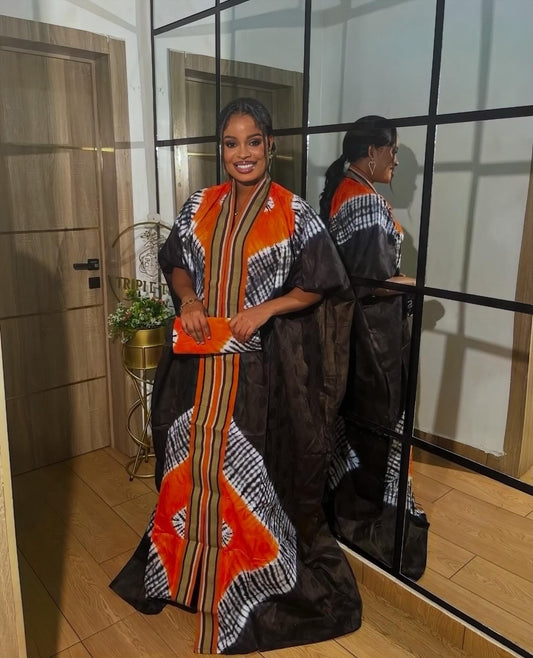 African Adire Batik dress| danshiki | Kaftan| Handmade African print dress | Nigerian made | Tie and Dye | Boubou| Rich aunty| Ankara
