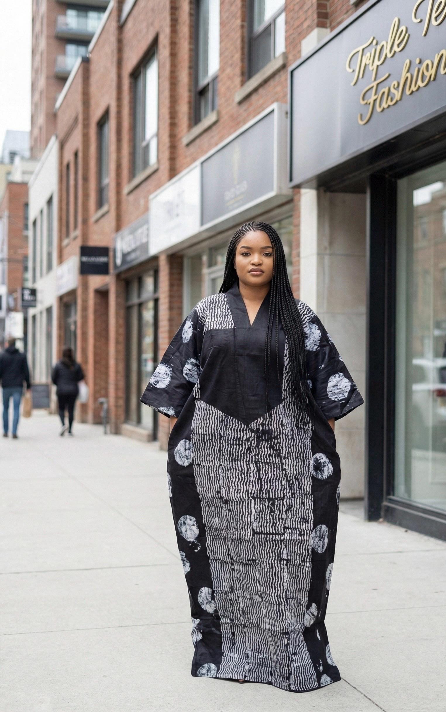 African Adire Batik dress| danshiki | Kaftan| Handmade African print dress | Nigerian made | Tie and Dye | Boubou| Rich aunty| Ankara