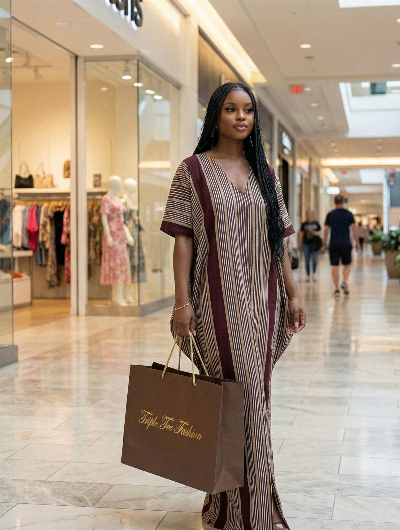 Handmade Aso Oke Boubou Gown | Nigerian Kaftan, Party Wear