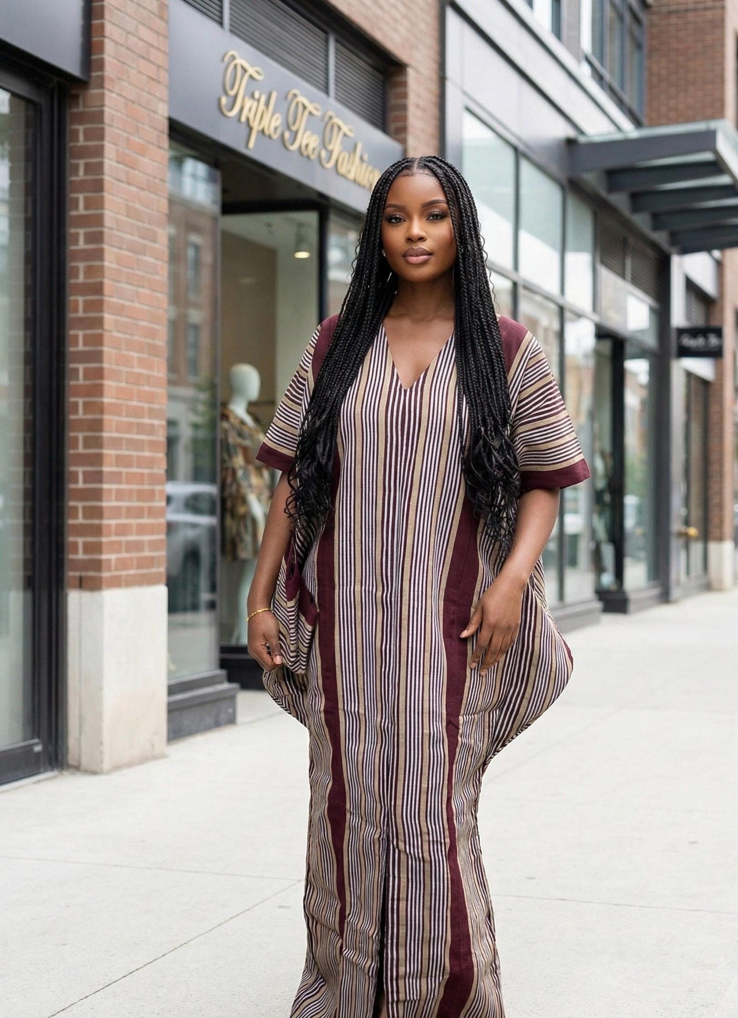 Handmade Aso Oke Boubou Gown | Nigerian Kaftan, Party Wear