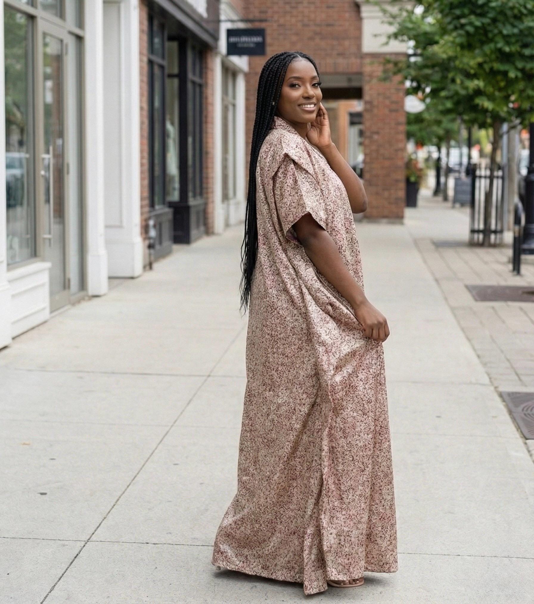 Brocade Kaftan Dress | Rich Aunty Style, Party Bubu