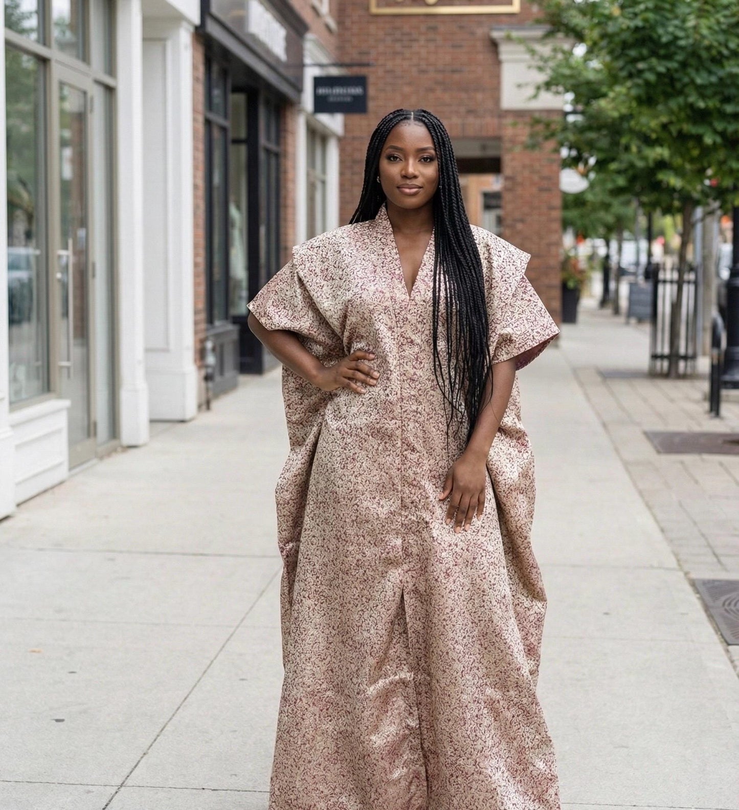 Brocade Kaftan Dress | Rich Aunty Style, Party Bubu