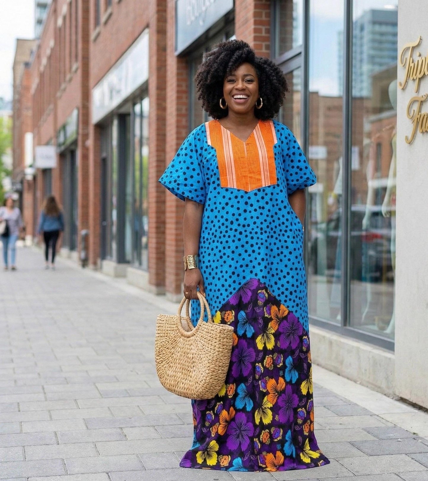 Handmade Ankara Boubou Dress | African Print Kaftan