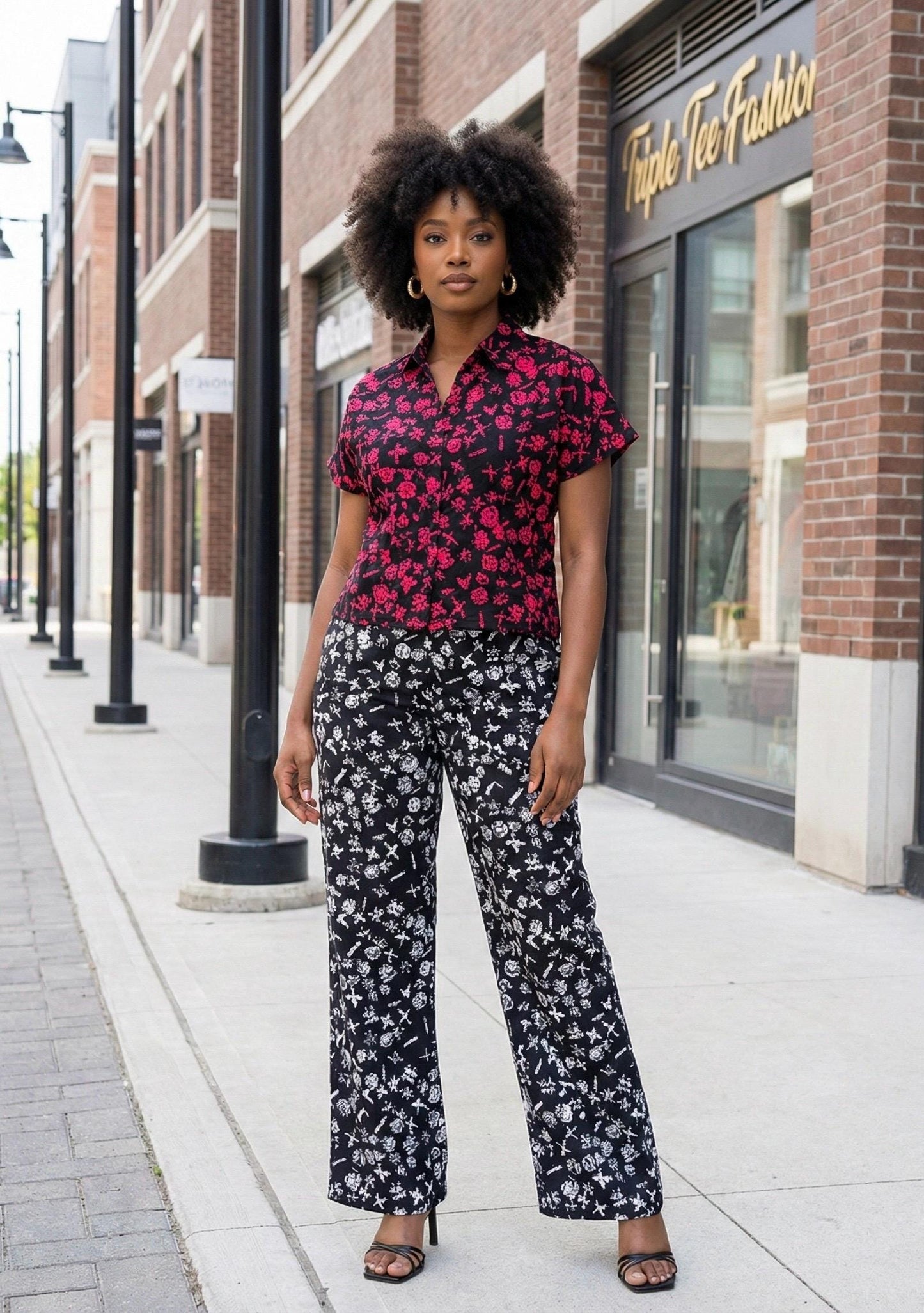 African Print Top and Trouser Set | Ankara Cotton Kaftan