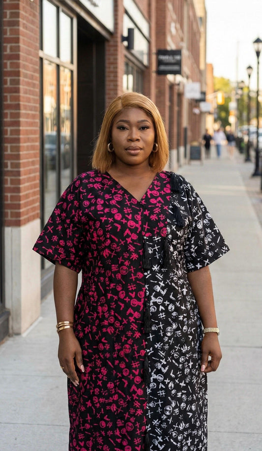 Handmade Ankara Boubou Dress | African Print Cotton Kaftan