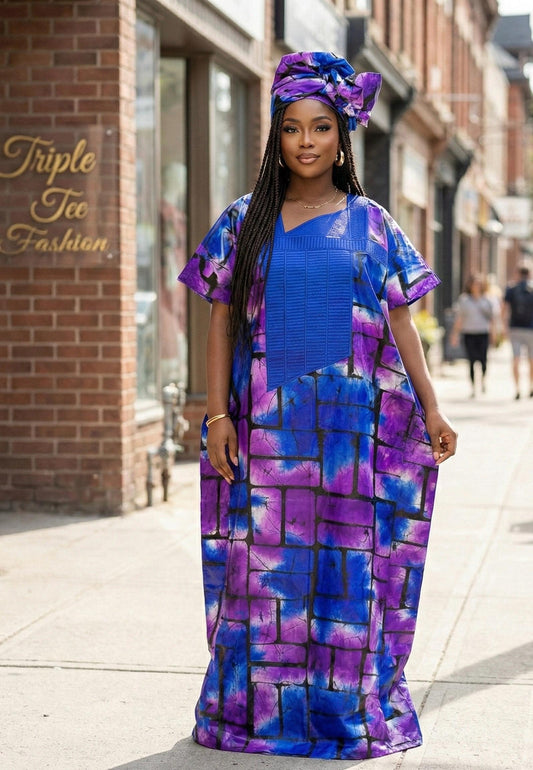 African Ankara dress| danshiki | Kaftan| Jalabiya| Rich aunty | Nigerian dress| Party dress| One size fits all| Adire boubou| Rich Aunty