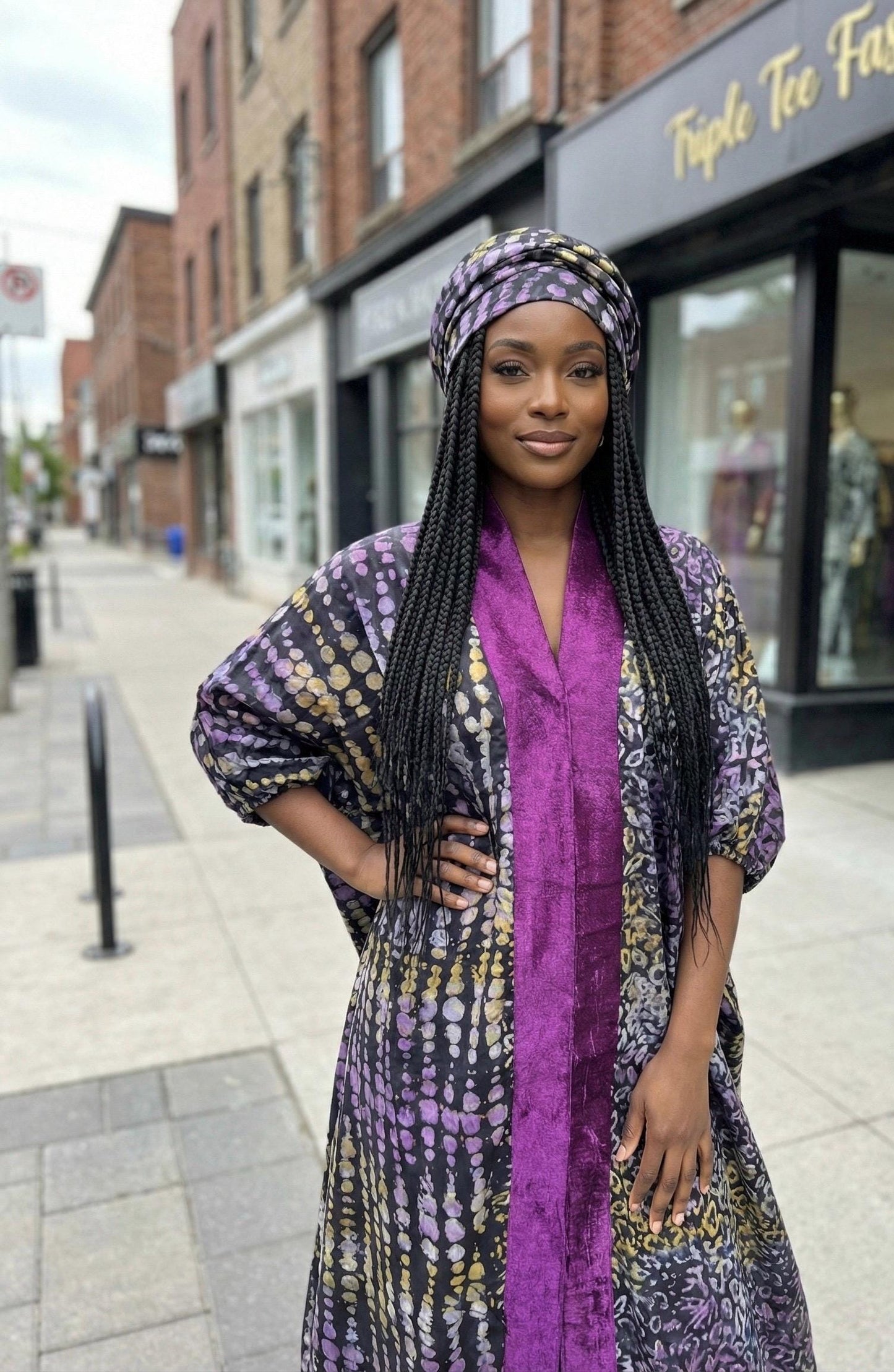 Handmade Adire Batik Kaftan Dress | Nigerian Cotton Boubou