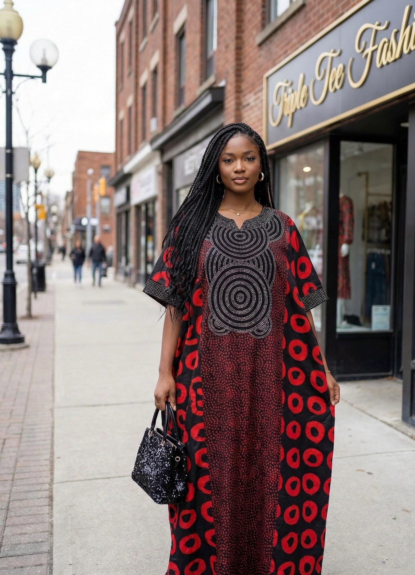 African Print Maxi Dress, Ankara Caftan, Plus Size Kaftan, Women's Summer Dress