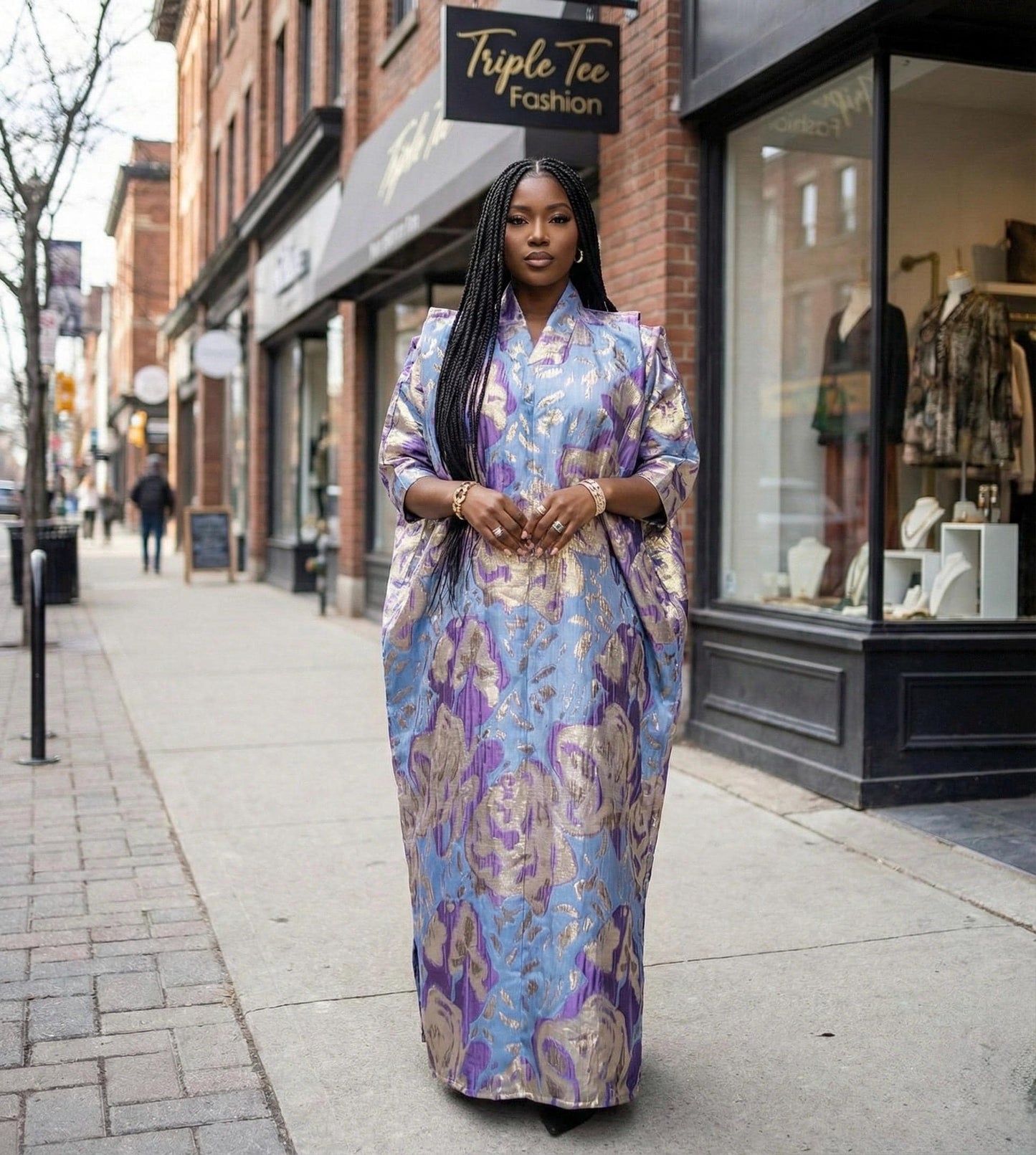 African Brocade Boubou Dress | Nigerian Kaftan, Party Gown