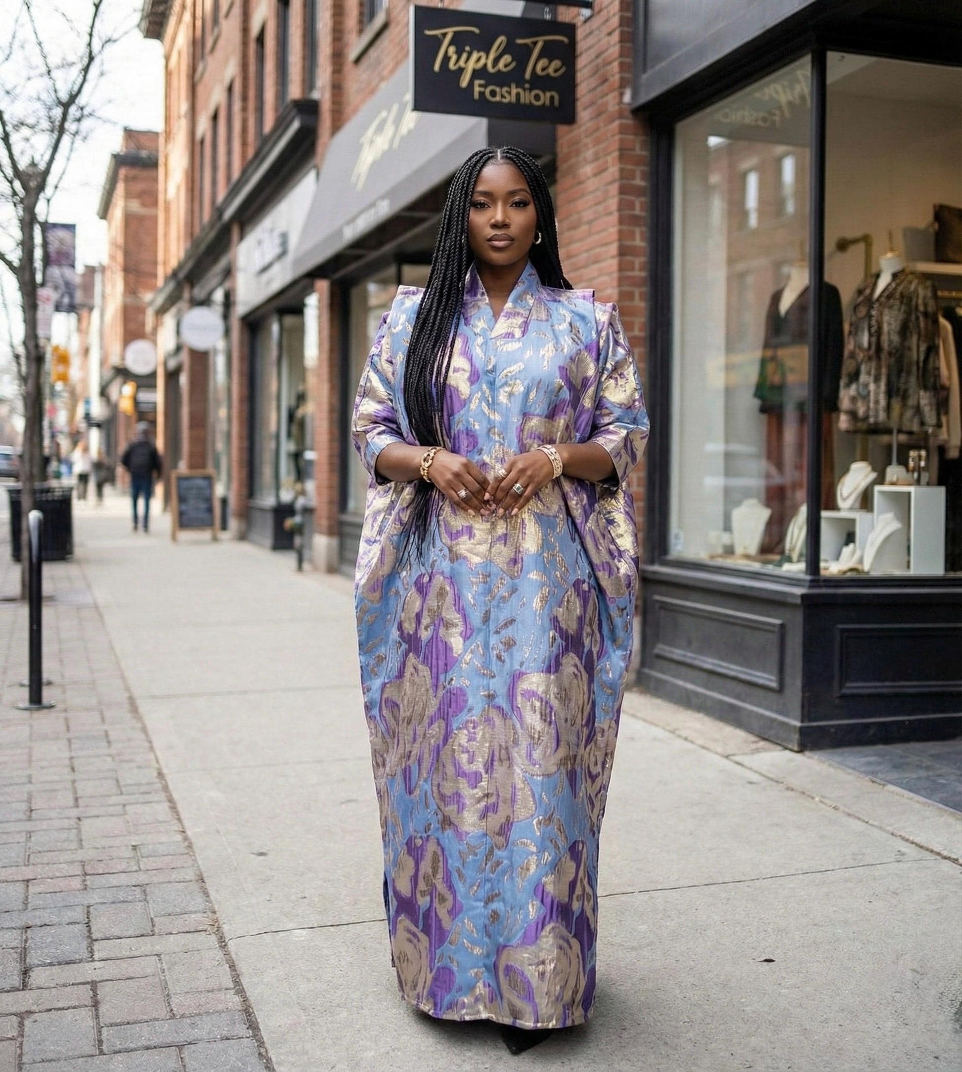 African Brocade Boubou Dress | Nigerian Kaftan, Party Gown