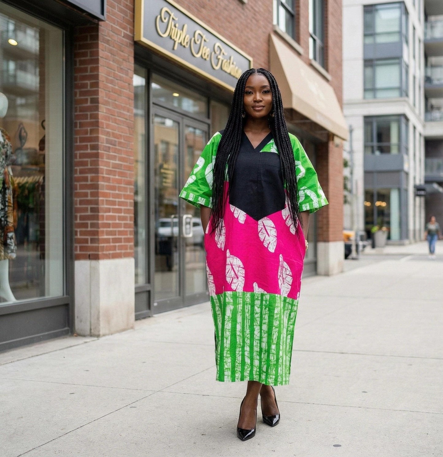 African Ankara Boubou dress| Kaftan| Handmade African print dress | Nigerian made | Tie and Dye | Boubou| Rich aunty| Bubu