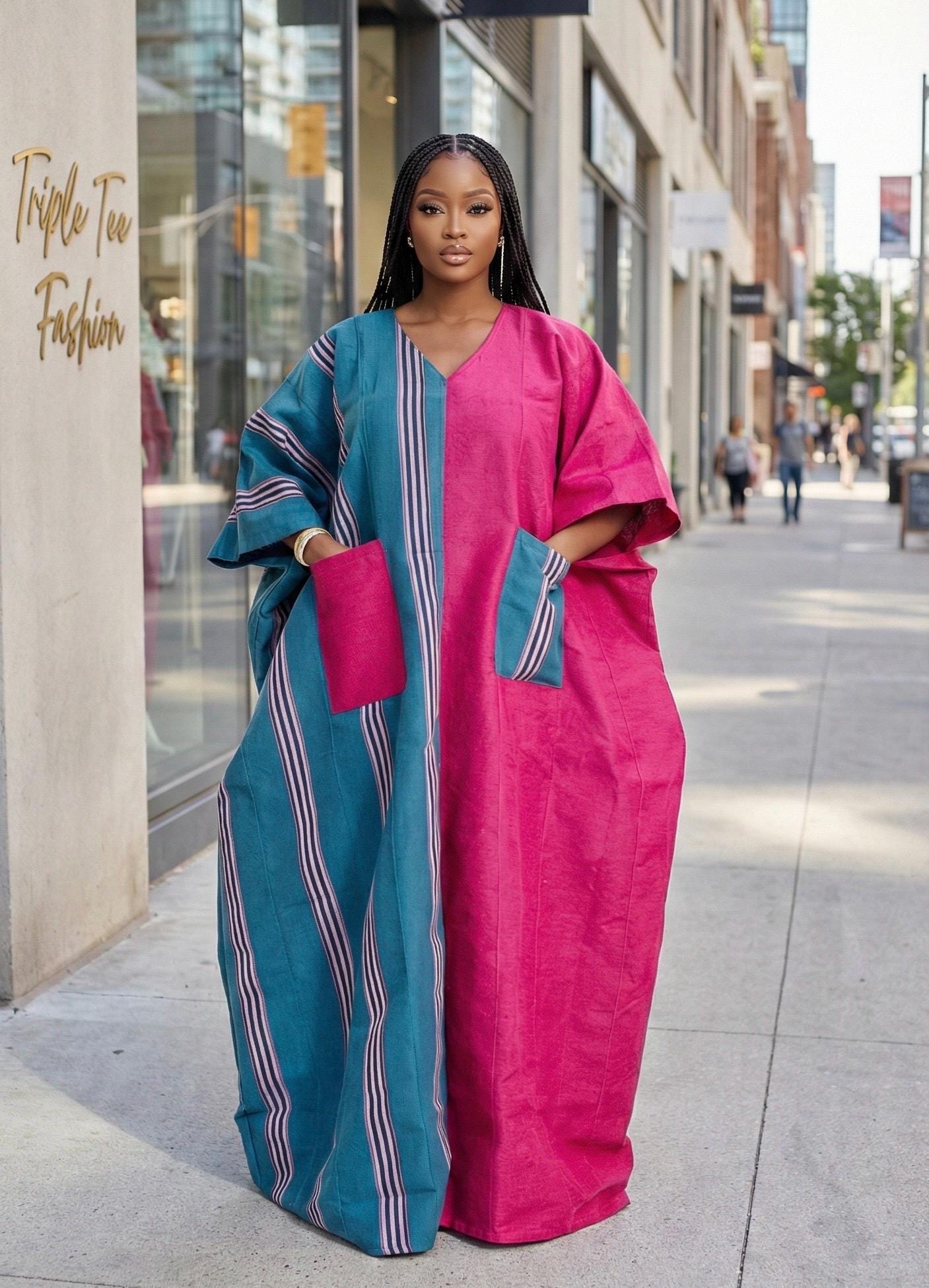 Handmade Aso Oke Boubou Kaftan | Nigerian Bridal Gown