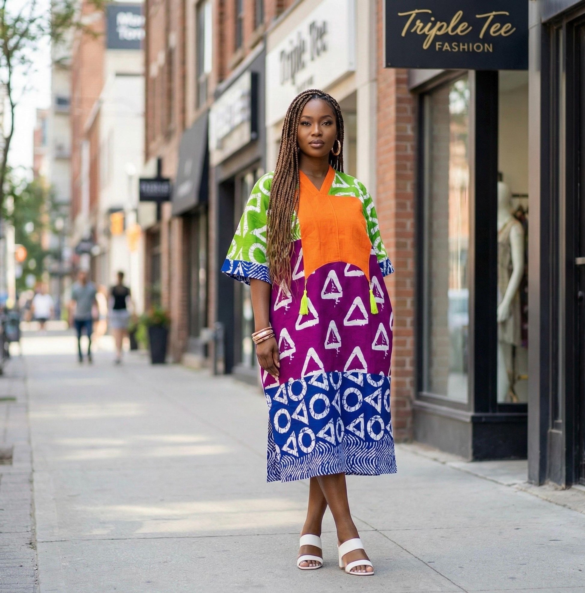 African Ankara Boubou dress| Kaftan| Handmade African print dress | Nigerian made | Tie and Dye | Boubou| Rich aunty| Bubu