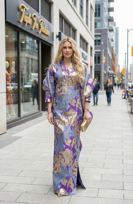 African Brocade Boubou Dress | Nigerian Kaftan, Party Gown