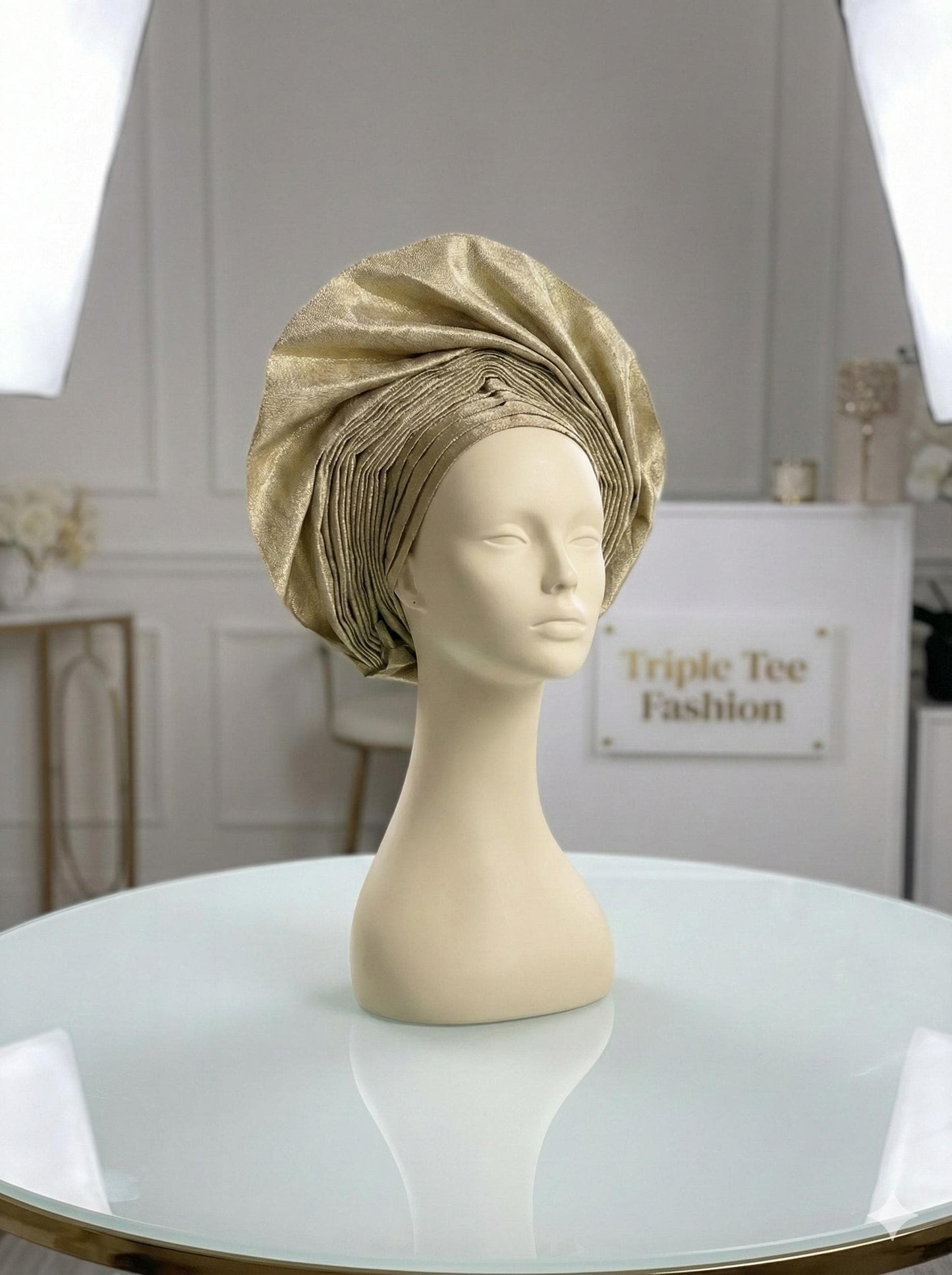 Pretied Aso Oke Gele | Ready-to-Wear Nigerian Headwrap